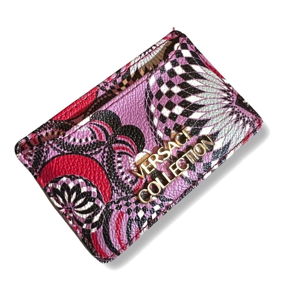 Versace Couture Pink Paisley card holder